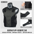 高甲防护柔性防刺服夏季孤勇者马甲防刀刺软甲高级防刺服安保贴身防护背心 黑色 均码
