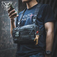 LiiGear胸包扩展背带高舒适型战术胸包配件设计感实用大力马背负 黑色【大力马面料】