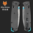 极地狐KNIVES美国狐狸 碳纤维大马士革粉末钢户外高硬度小刀EDC折叠刀