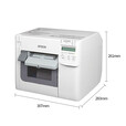 爱普生（epson） TM-C3520全彩色标签打印机 食品药品化工不干胶条码标牌铭牌彩印机原装墨盒墨水SJ1C24(K) TM-C3520标配(含墨1套)+送支架+送2卷纸