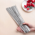 不锈钢烧烤签子家用针钎子烧烤用具铁烤针签字扁签钢烤串羊肉 不锈钢扁签28CM 30支