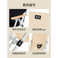 伯希和户外露营折叠躺椅铝合金钓鱼椅便携靠背庭院办公室午休凳子 卡其色