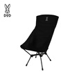 DOD 日本户外露营十字脚高靠背超轻折叠椅C1-592-BK便携钓鱼凳月亮椅 黑色C1-592-BK
