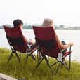 AREFFA Areffa户外折叠椅露营椅子野营便携式家用靠背野餐午休野外轻便 红色孔雀椅   72P-RD