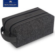 诺诗登（ROUHILDY）洗漱包男士高端旅行出差便携高档干湿分离化妆用品收纳包 深灰色 尺寸（22.5*13*10）