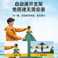 JEEP全自动露营帐篷户外防晒防雨双人双层公园野外帐篷免搭建 森林绿【2~3人】防晒款+防潮垫