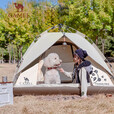 骆驼（CAMEL）【熊猫联名】帐篷户外液压便携式折叠野营露营公园野餐全自动帐篷 1V32265017，奶酪色
