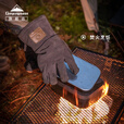 CAMPINGMOON柯曼焚火手套户外露营隔热牛皮防烫双层露营篝火手套加厚Q28 【Q28焚火手套】