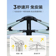 原始人黑胶帐篷户外折叠便携式野营露营全套装备过夜加厚防雨防晒 【双层自动帐篷】熊猫灰焦米色