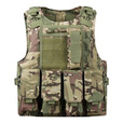 捷天下儿童战术背心帆布马甲多功能迷彩CS战术马甲户外CS透气吃鸡三级甲 CP迷彩(适合1米4以下儿童)