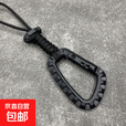 伞绳编织户外水瓶扣挂钩挂绳水壶挂绳多功能登山包EDC快挂扣 黑色