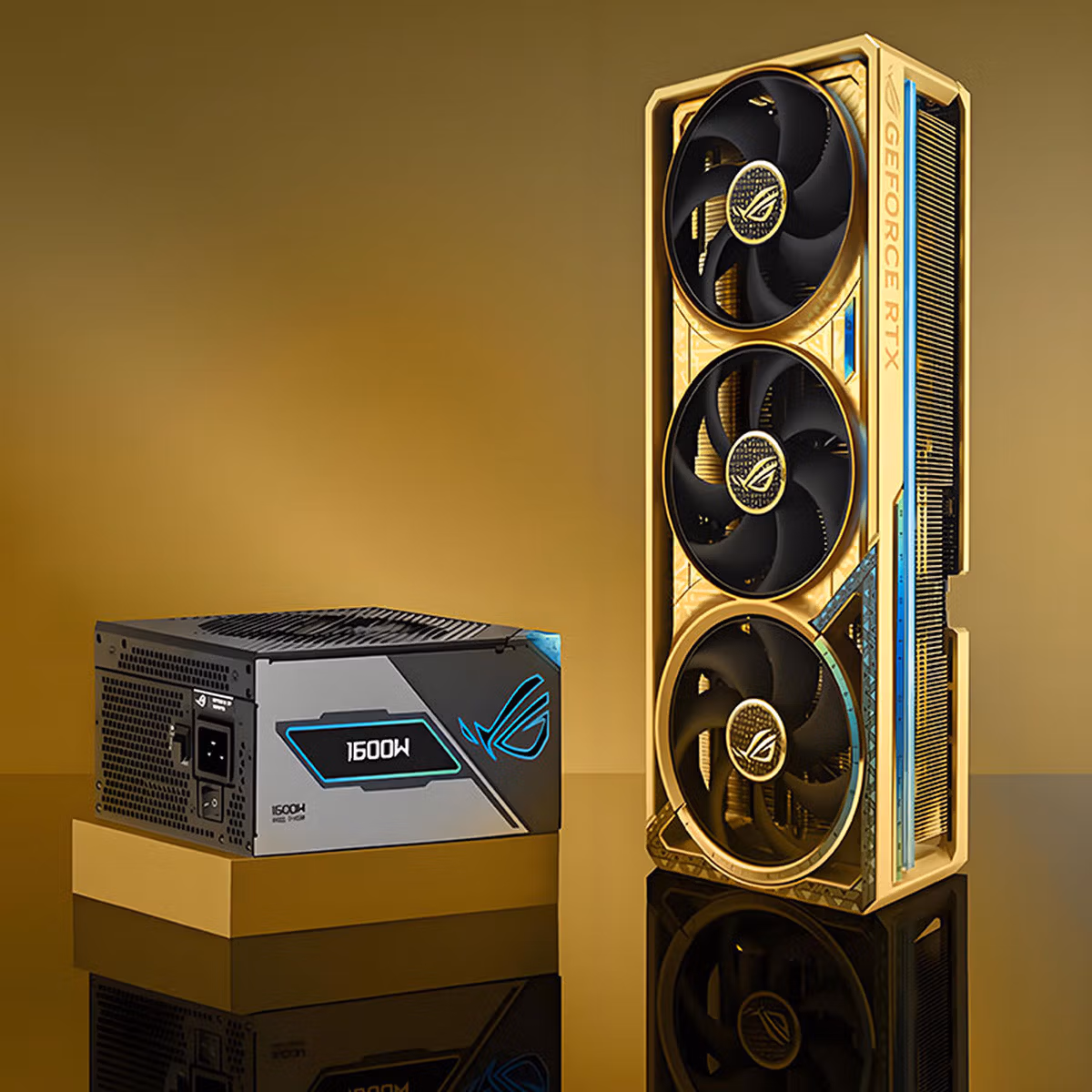 华硕TUF/ROG ASTRAL夜神/技嘉魔鹰/水雕/神龙/魔龙RTX5090 32GB 华硕黄金夜神RTX5090产品图片2