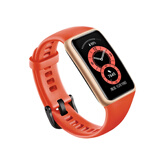 华为 HUAWEI 手环6 NFC版 运动手环 智能手环 全天候血氧监测/炫彩全面屏/2周长续航/96种运动 赤茶橘