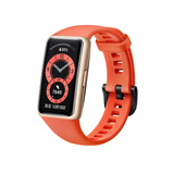 华为 HUAWEI 手环6 NFC版 运动手环 智能手环 全天候血氧监测/炫彩全面屏/2周长续航/96种运动 赤茶橘