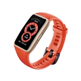 华为 HUAWEI 手环6 NFC版 运动手环 智能手环 全天候血氧监测/炫彩全面屏/2周长续航/96种运动 赤茶橘