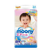 日本原装进口！moony尤妮佳婴儿纸尿裤尿不湿L54片(9-14kg)*4件