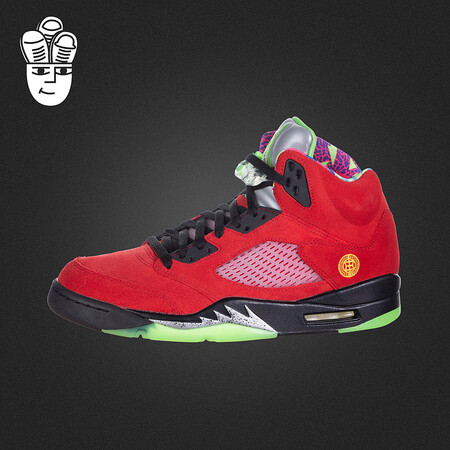 air jordan 5 retro se aj男子复刻篮球鞋 运动鞋 红黄鸳鸯 cz5725