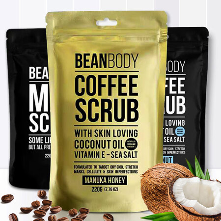 香港直邮bean Body咖啡身体磨砂膏去鸡皮去死皮去角质妊娠范冰冰李佳琪推荐 麦卢卡蜂蜜 椰子 香草 2g 3袋装 图片价格品牌报价 京东