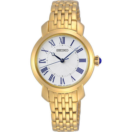seiko精工 女士手表 金色不锈钢手链手表