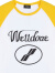 WE11DONE中性男女同款经典字母logo印花黑色宽松长袖T恤 黄色 S