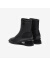 Bata时装靴女冬商场新款粗跟羊皮通勤弹力瘦瘦短筒靴ANV47DD3 黑色 36