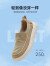 骆驼（CAMEL）男鞋2024新款轻软透气套脚爸爸乐福鞋男一脚蹬老北京帆布休闲鞋 G14S076112 黑色 44