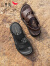 红蜻蜓沙滩鞋男2024夏季新款舒适通勤凉鞋户外休闲两穿男士凉鞋WTT24026 棕色 41