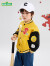 芝麻街男童女童棒球服外套春秋款2024新款儿童装洋气中小童外套潮 黄色 130cm