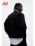 H&M春季男装长袖上衣休闲棉混纺宽松版卫衣1202527 黑色/Worldwide 175/108
