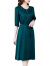 蔻伊娅轻奢品牌新款连衣裙女夏季2024夏天中长款法式收腰显瘦气质裙子 绿色 XL建议115-125斤