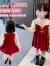 迪士尼（Disney）女童针织连衣裙 春秋新款一周岁女宝宝衣服1-5岁小女孩洋气公主裙 加绒酒红色 110cm