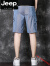 吉普（JEEP）2024新款工装五分裤夏季男士多袋裤抽绳款宽松休闲短裤男款 灰色 M