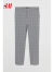 H&M男装休闲裤春季新款商务绅士风灰色格雷系穿搭九分西裤0969885 灰色格纹 175/92