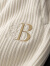 罗蒙（ROMON）高端冬季加厚保暖灯芯绒休闲裤修身时尚刺绣B直筒男士运动卫长裤 米白 34(150-165斤)