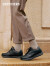 Skechers皮鞋男商务休闲鞋男低帮系带缓震软底耐磨通勤男鞋77156 BLK41