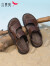 红蜻蜓男凉鞋夏季新款休闲沙滩鞋舒适两穿皮拖鞋外穿软底男鞋WTT22118 棕色 41