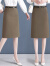 高腰半身裙女高腰职业一步裙当夏季2023新款a字中长包臀裙子YZLR 黑色2306 L