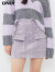ONLY春季新款时尚百搭气质A字短裙半身裙女12339M002 H8Z  浅紫色 160/64A/SR