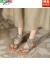卡帝乐鳄鱼（CARTELO）罗马夹趾凉鞋女夏季2023年海边度假民族风复古编织波西米亚平底鞋 棕色 36