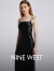 NINE WEST玖熙夏季连衣裙女气质法式高级感性感吊带裙 黑色 M