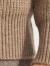 MRNatura  100%纯羊绒衫男加厚拉链开衫外套纯色宽松男毛衣男 自然茶棕 180/XL