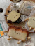 瓜皮熊（GUAPIXIONG）可爱的卡通吐司表情零钱包ins便携毛绒小包少女韩版收纳大容量包 开心切片吐司(挎包款包带133厘米)