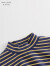 MARC&JANIE【黑科技发热】马克珍妮秋冬装男女童条纹半打底衫T恤231382 黄蓝条纹 90cm