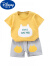 迪士尼（Disney）婴儿衣服分体一个月男宝宝夏装8七10九9八6夏季1周岁可爱套装薄款 浅黄蝙蝠侠 60/90码【建议身高80-90cm 】