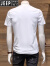 JEEP SPIRIT品牌男士短袖T恤夏季韩版潮流时尚印花圆领修身半袖打底衫潮 黑色 S