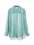噢姆（AUM）【轻透系列】衬衫23夏新款淡雅蓝绿色清凉感长袖廓形外套 浅绿 S