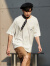 森马（Semir）森马短袖T恤男趣味章仔夏季新款宽松时尚情侣款纯棉针织上衣 本白1100 160/80A/XS