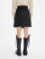 播（broadcast）新中式半身裙商场同款秋冬设计感小个子高腰A字短裙BDQ4BD0993 K40黑色 M