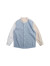 纯一良品（CUNYI）童装男童长袖衬衫儿童衬衣秋季新款中大童条纹拼接立领上衣 蓝色条纹 150cm