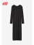 H&M春季新款女士水钻装饰紧身连衣裙1201491 黑色 160/88